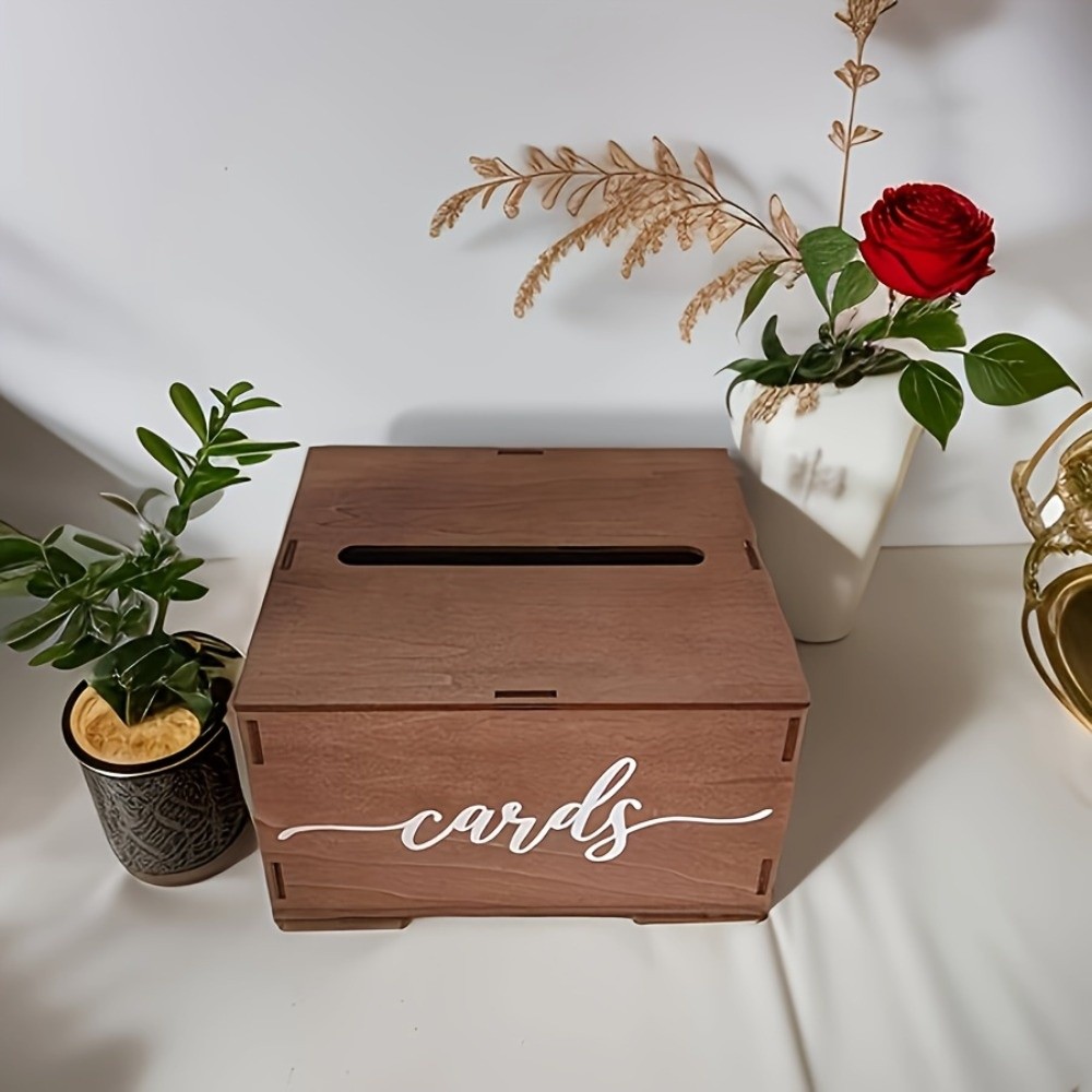 Wedding Card Box - Kotak Kartu Pernikahan Kayu Baru Dekoratif