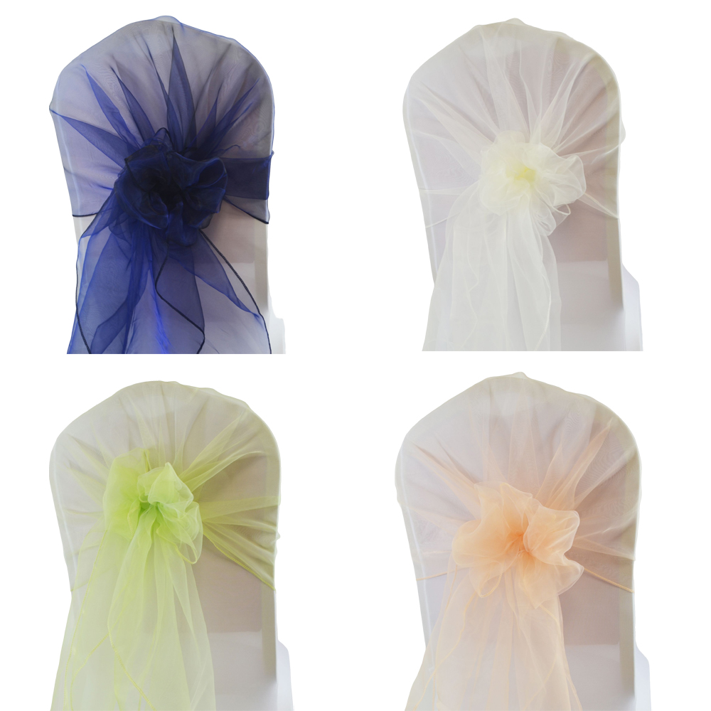 Chair Sash Organza - 65X275Cm Selempang Kursi Organza untuk Dekorasi