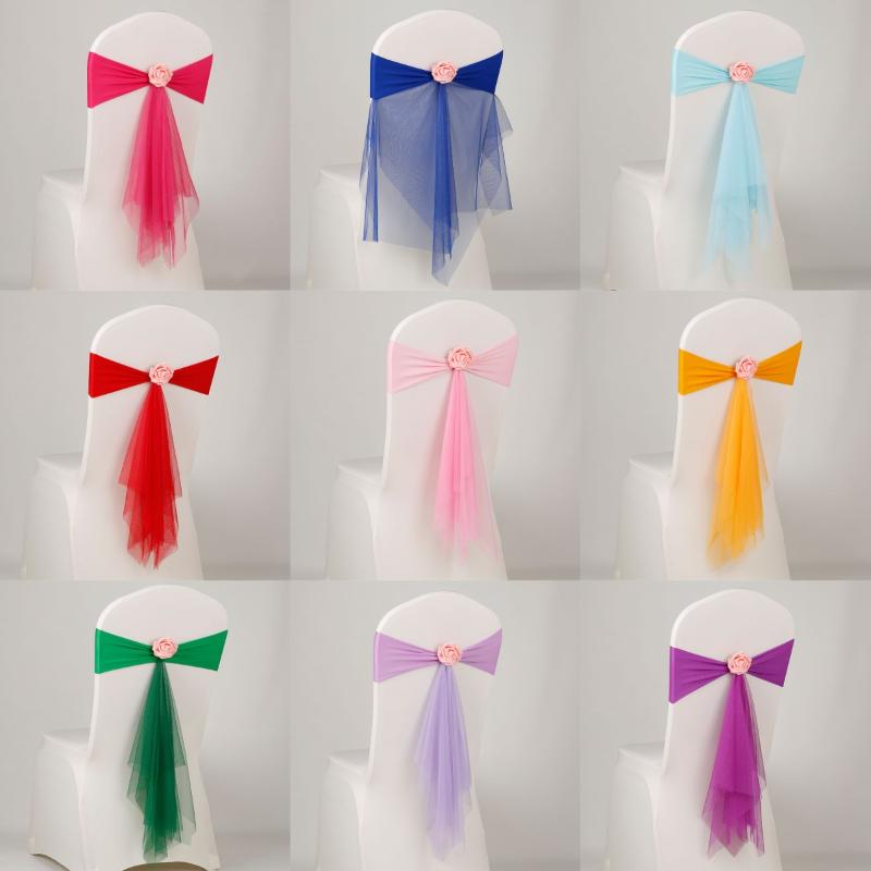 Chair Sash Organza - 1 Pcs Pita Kursi Organza Bunga