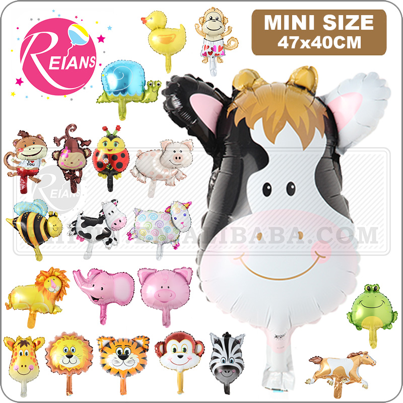 Wedding Zoo - Balon Foil Kepala Hewan Mini, Balon