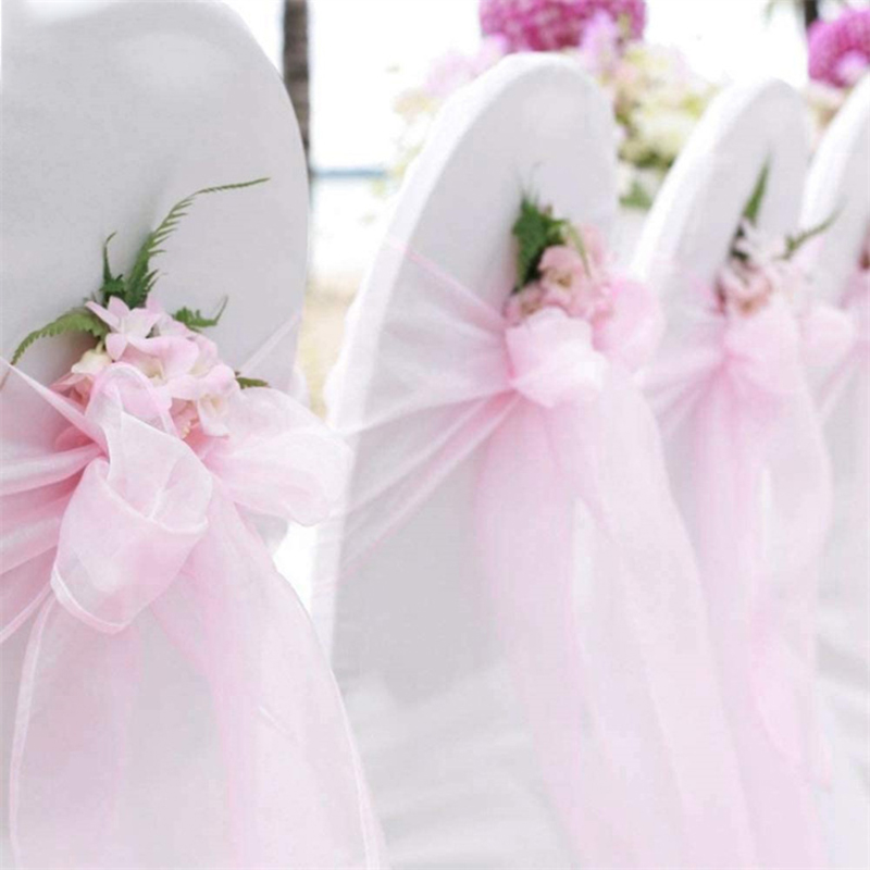 Chair Sash Organza - 10/50/100 Buah Dekorasi Kursi Pernikahan Organza