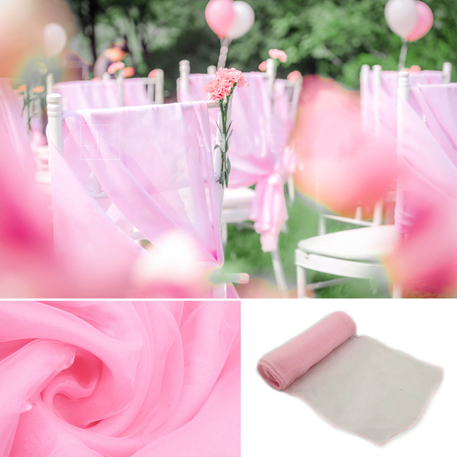 Chair Sash Organza - 1 Buah Pita Simpul Ikat Pinggang