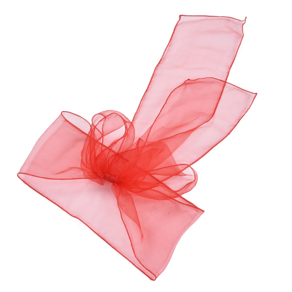 10 Buah Biru, Merah, Kuning, U - Chair Sash Organza ulasan dan harga