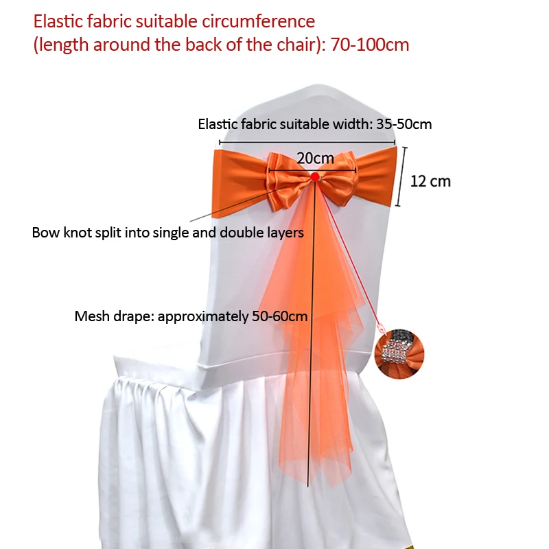 10 50 Buah Ikat Pinggang Kursi - Chair Sash Organza ulasan dan harga