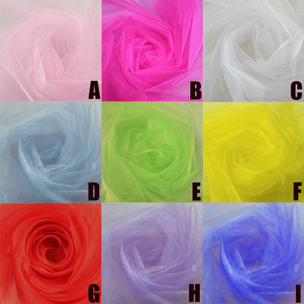 Kain tipis Organza kristal gul - Chair Sash Organza ulasan dan harga