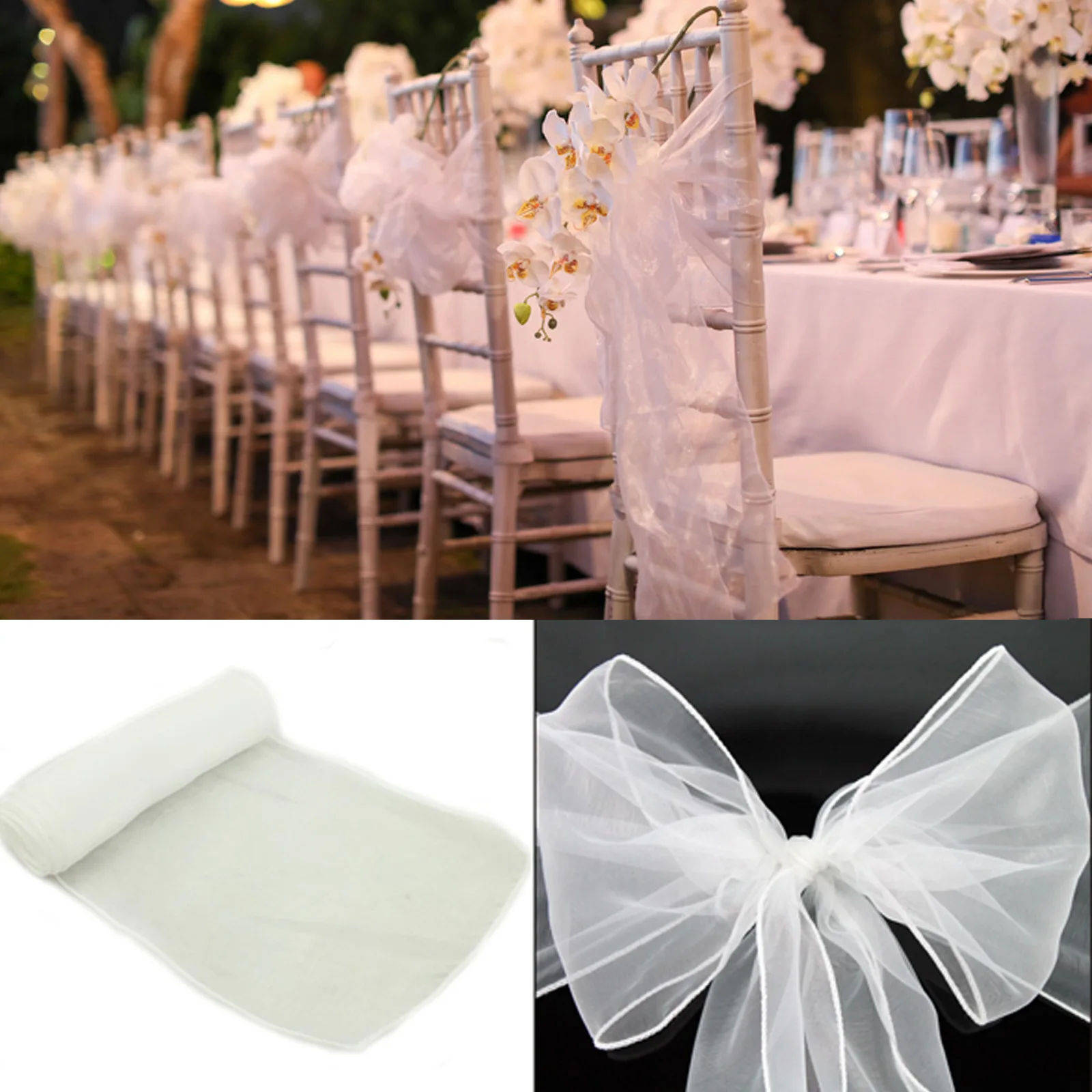Grosir 10/50 Pak Organza Kursi - Chair Sash Organza ulasan dan harga
