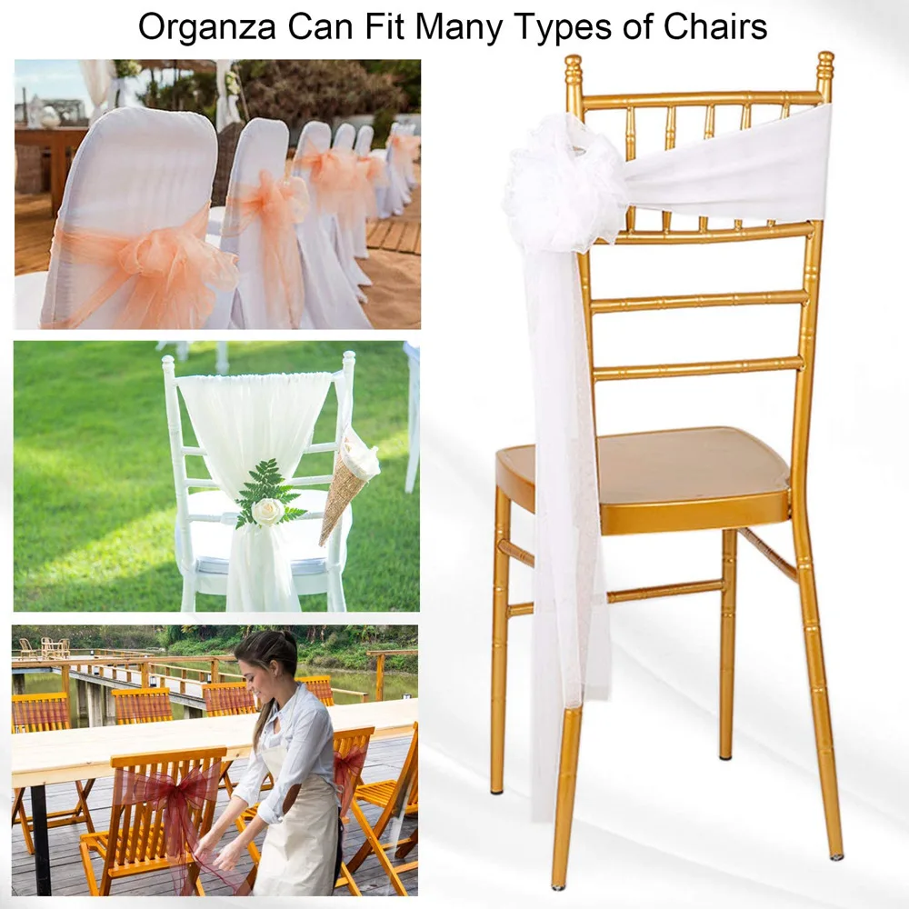Grosir 10/50 Pak Organza Kursi - Chair Sash Organza ulasan dan harga