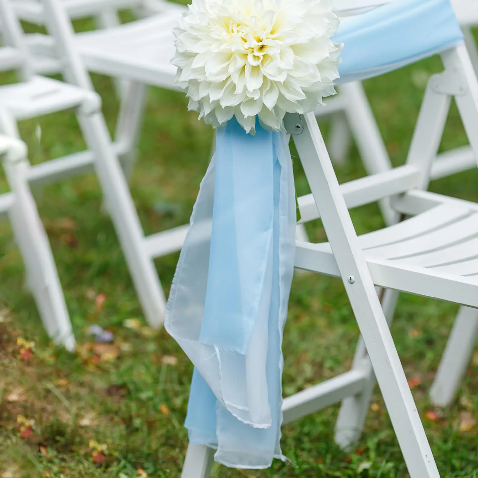 10/50/100 buah 17x275cm pita s - Chair Sash Organza ulasan dan harga