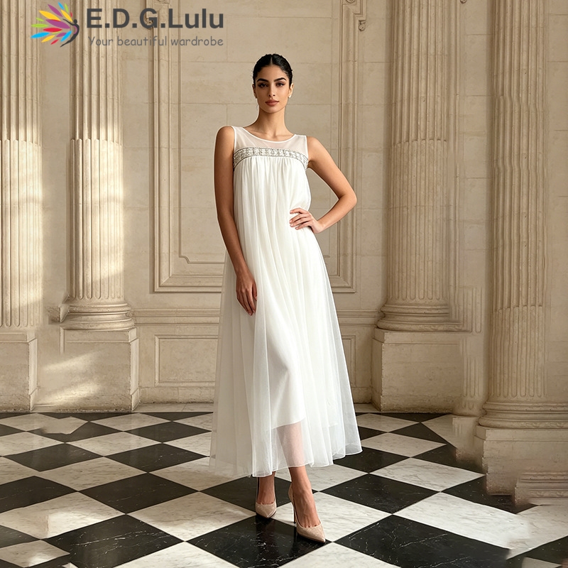 EDGLuLu Gaun Panjang Tanpa Len - Wedding Lulu ulasan dan harga