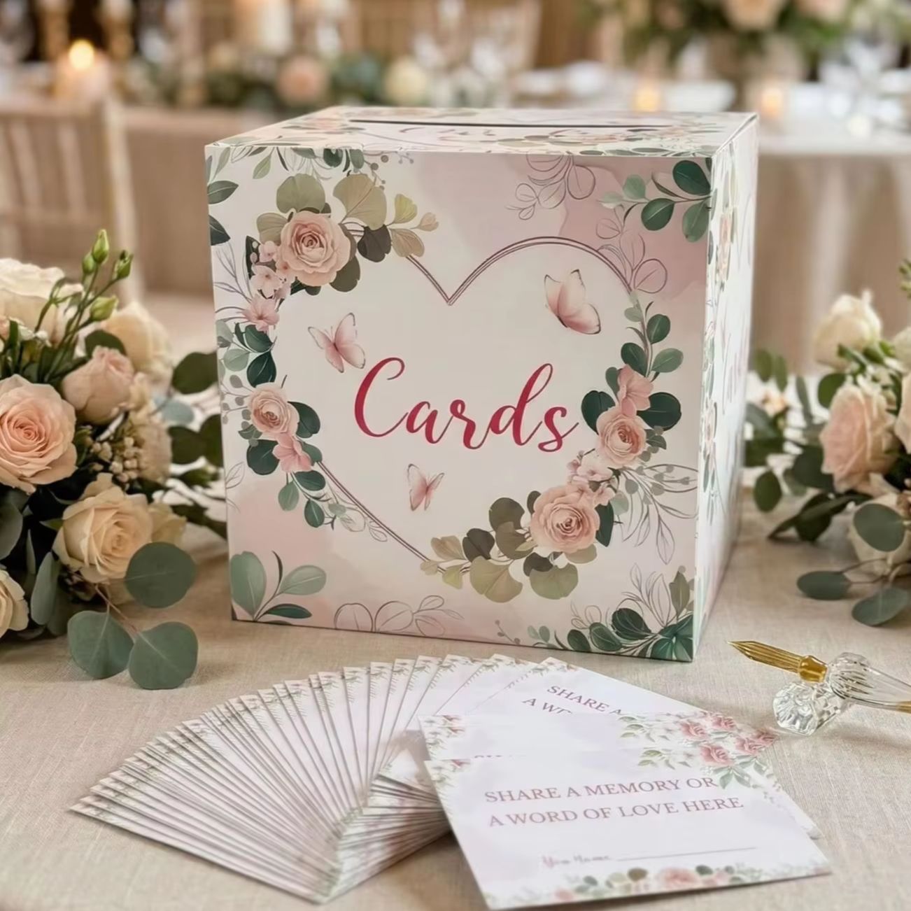 Kotak Kartu Pernikahan Bunga P - Wedding Card Box ulasan dan harga
