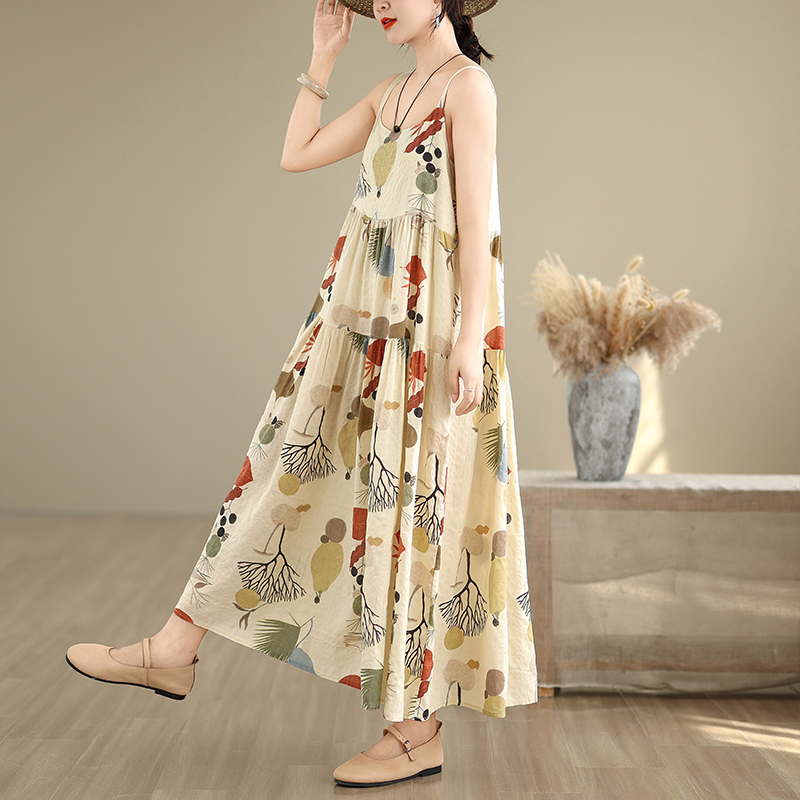 Gaun Maxi Katun Linen Bermotif - Good Floral & Wedding Decor Supply Photos ulasan dan harga