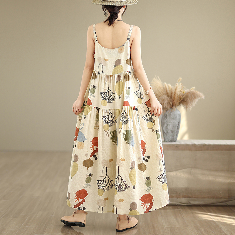 Gaun Maxi Katun Linen Bermotif - Good Floral & Wedding Decor Supply Photos ulasan dan harga