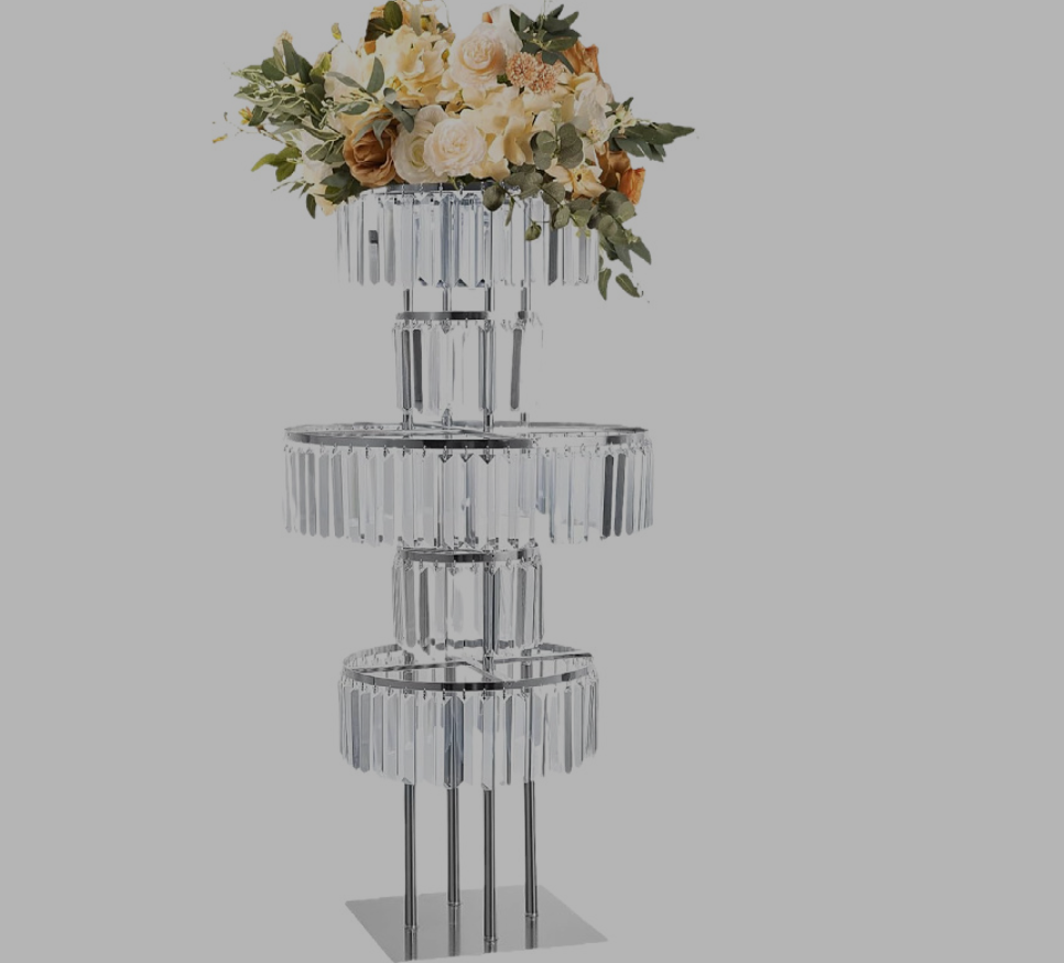 4 PCS Rak Bunga Kristal Penyan - Wedding Decor Supply Store ulasan dan harga