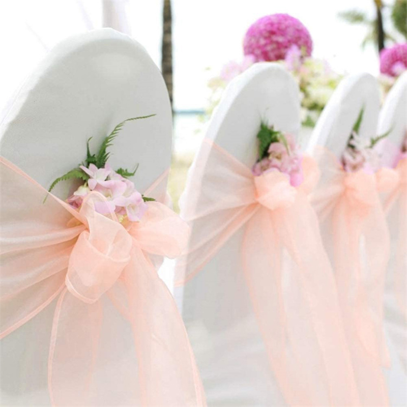 10/50/100 Buah Dekorasi Kursi  - Chair Sash Organza ulasan dan harga