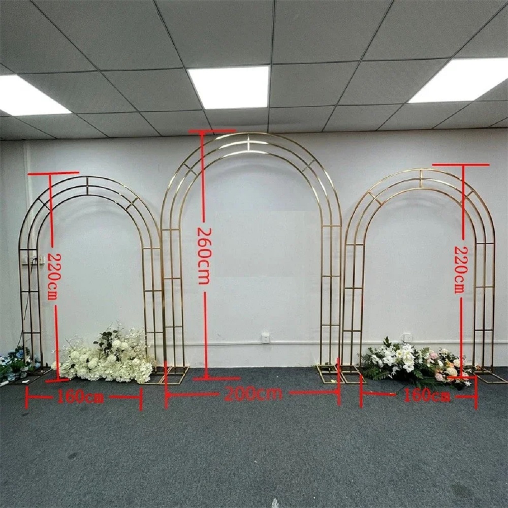 Stand Gapura Pernikahan Emas M - Wedding Party Supply Store ulasan dan harga
