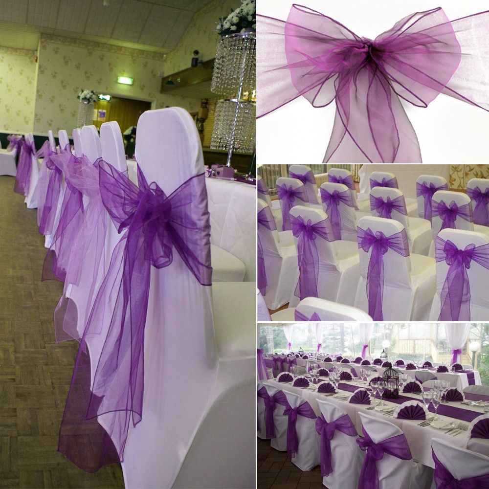 1 Buah Pita Simpul Ikat Pingga - Chair Sash Organza ulasan dan harga