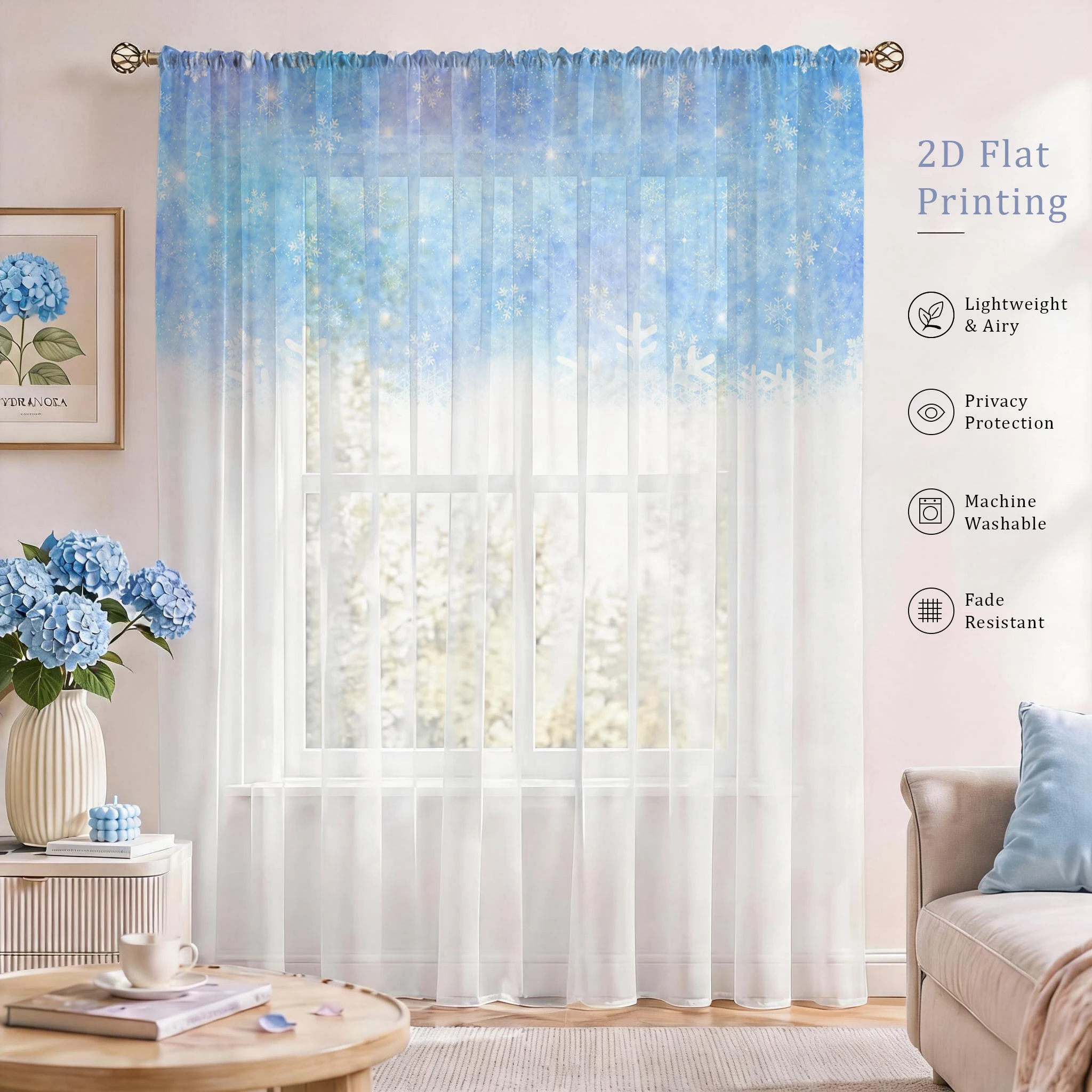 Tirai Transparan Gradasi Bunga - Good Floral & Wedding Decor Supply Photos ulasan dan harga