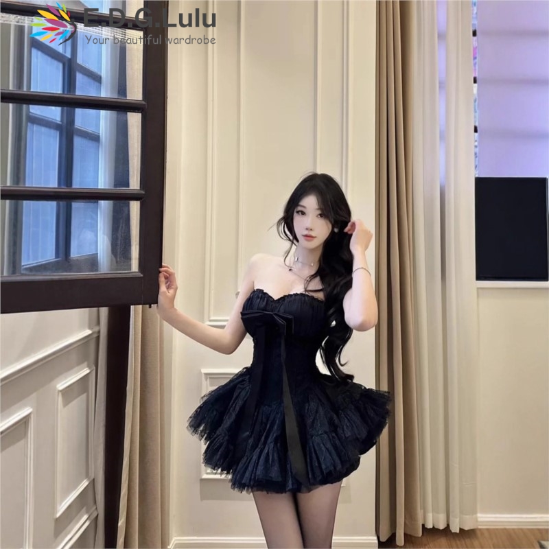 EDGLuLu Gaun Pesta Elegan Pita - Wedding Lulu ulasan dan harga