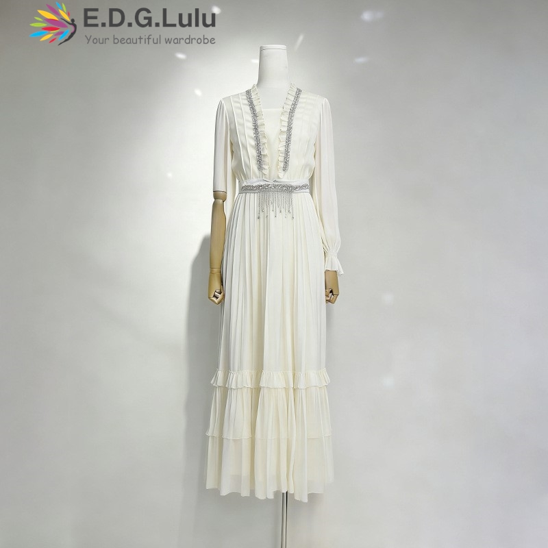 EDGLuLu Gaun Panjang Sifon Put - Wedding Lulu ulasan dan harga
